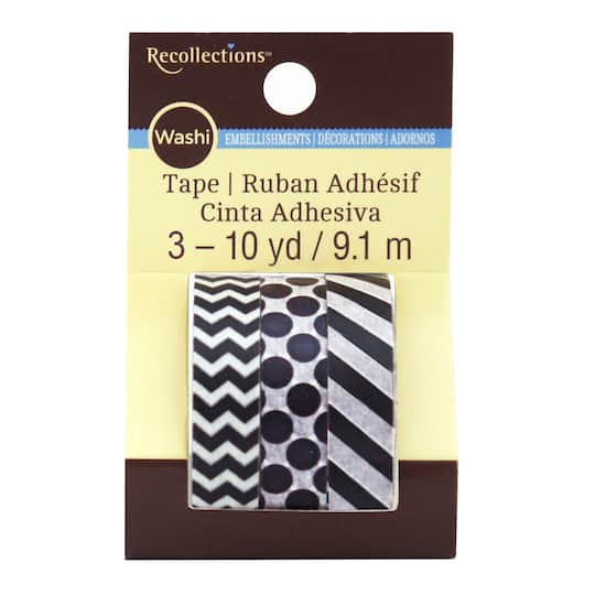 Black Print Washi Tape by Recollections&#x2122;